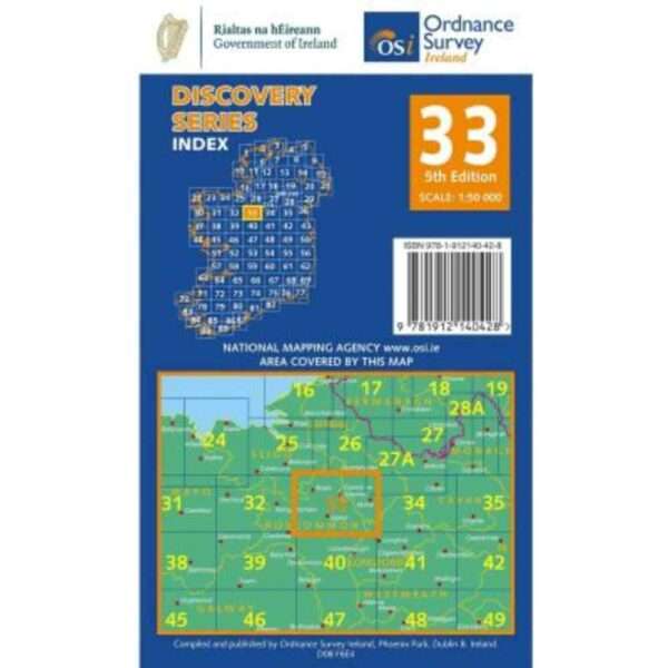 Ordnance Survey Ireland Discovery Sheet No. 33 5th Edition